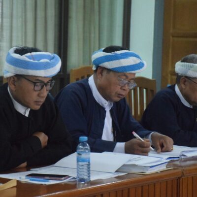 ပအိုဝ်ႏစွိုးခွိုꩻအစွိုꩻ(PNO)ပါတီ၊ ဗဟိုႏထာꩻမာꩻအမုꩻဆောင်ႏစွိုꩻ မာꩻလွေꩻ ပွယ်ꩻအုံကွံPa-O National Organization (PNO), Central Executive Committee Held Meeting