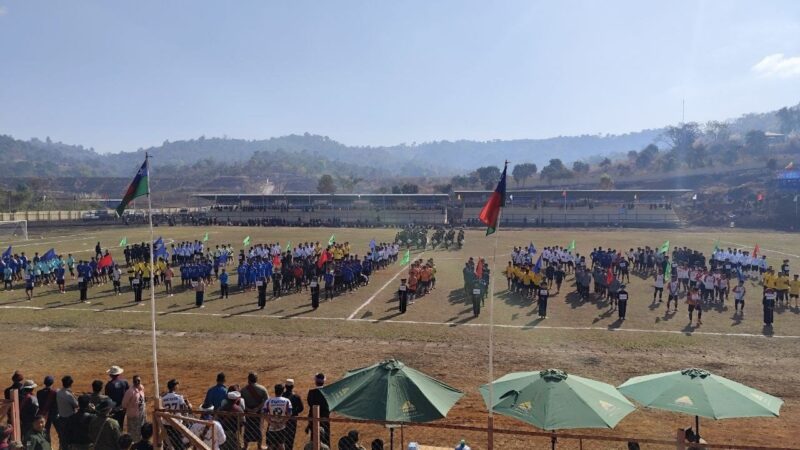(၇၉)ကြိမ်မြောက် ပြည်ထောင်စုနေ့အထိမ်းအမှတ်ဖြင့် ကျောက်တလုံးကြီးမြို့တွင် မြို့နယ်အုပ်ချုပ်ရေးမှူးဖလား ဘောလုံးပြိုင်ပွဲအခမ်းအနားကျင်းပ