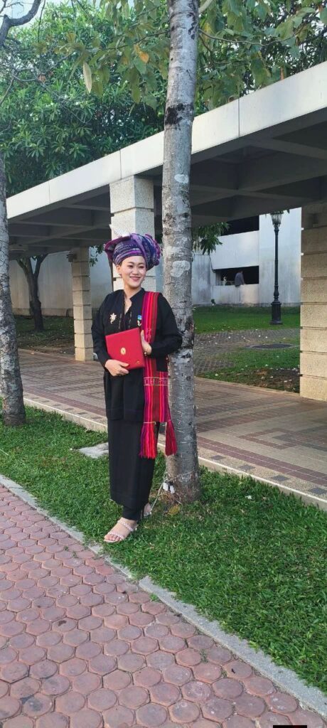 ထိုင်းနိုင်ငံ ဘန်ကောက်မြို Assumption University အေဘက်တက္ကသိုလ်တွင် နန်းငြိမ်းအိနန္ဒာ(ခ)နန်းနွန်းသည် MA- English language Tea