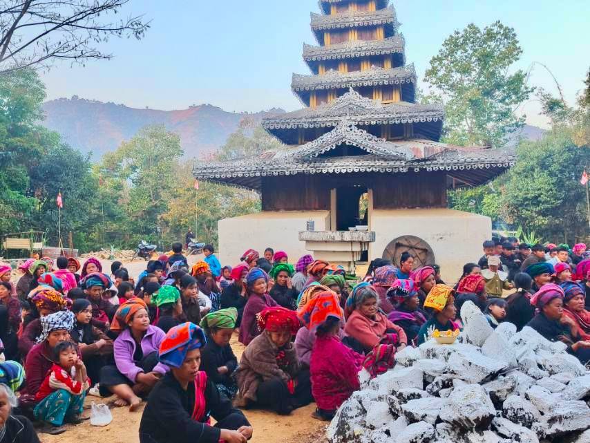 စေတီတော်သစ်ပြန်လည်တည်ဆောက်ရန် ပန္နက်တင်မဂ်လာ အခမ်းအနားကျင်းပ