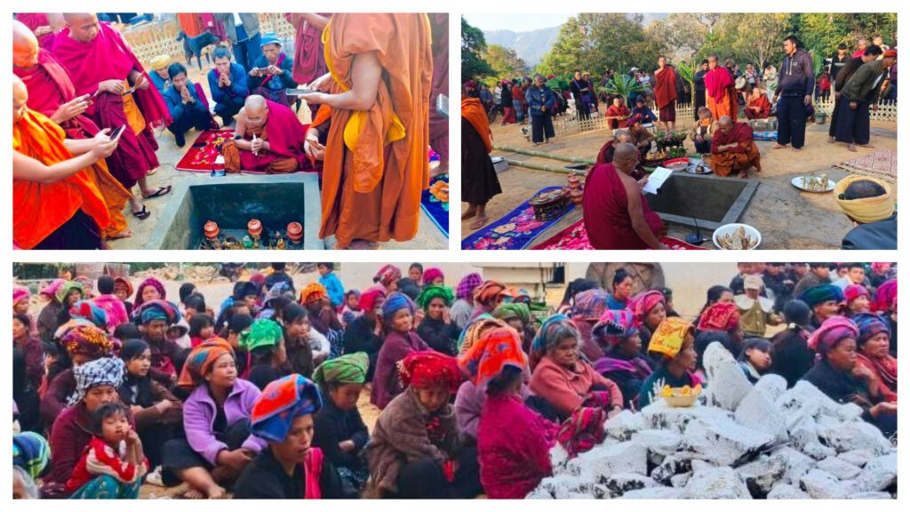 စေတီတော်သစ်ပြန်လည်တည်ဆောက်ရန် ပန္နက်တင်မဂ်လာ အခမ်းအနားကျင်းပ