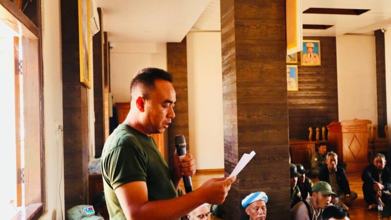 အထူးဒေသ(၆)ပအိုဝ်းငြိမ်းချမ်းရေး(၃၅)နှစ်ပြည့် အထိန်းအမတ်ဂုဏ်ပြုပွဲအတွက် မျင်ꩻမိုရ်ႏခမ်း(အခါဝ်ကွဥ်ႏ) စင်းသင်းကောင်ခယ်ႏ တာ၀န်ရှိပုဂ္ဂိုလ်များတွေ့ဆုံဆွေးနွေး