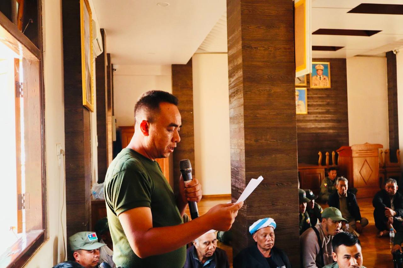 အထူးဒေသ(၆)ပအိုဝ်းငြိမ်းချမ်းရေး(၃၅)နှစ်ပြည့် အထိန်းအမတ်ဂုဏ်ပြုပွဲအတွက် မျင်ꩻမိုရ်ႏခမ်း(အခါဝ်ကွဥ်ႏ) စင်းသင်းကောင်ခယ်ႏ တာ၀န်ရှိပုဂ္ဂိုလ်များတွေ့ဆုံဆွေးနွေး