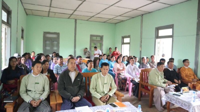 လွိုင်လင်ခရိုင်၊ပင်လုံမြို့၊ ရပ်ကွက် (၂) တွင် အခြေခံစက်ချုပ်နည်းပညာသင်တန်း ဖွင့်ပွဲအခမ်းအနားကျင်းပ