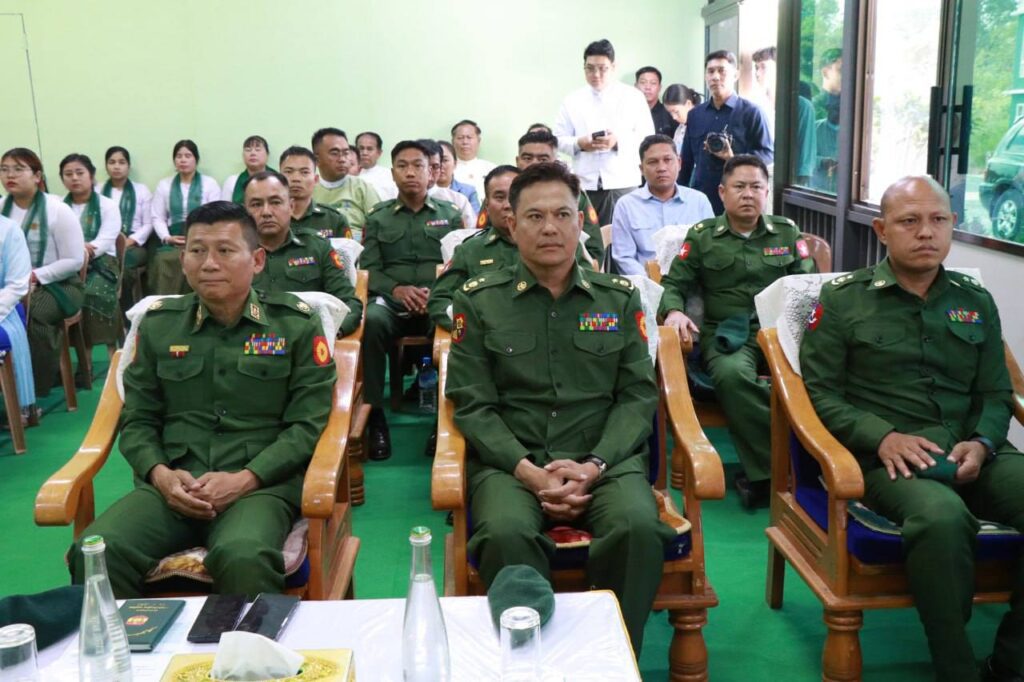 စစ်မှုထမ်းဟောင်းအဆင့်မြင့်အိမ်ရာ၌ စက်ချုပ်နည်းပညာသင်တန်း ဖွင့်ပွဲအခမ်းအနားတွင် လျှပ်စစ်၊ စွမ်းအင်၊ စက်မှုနှင့်လမ်းပန်ဆက်သွယ်ရ