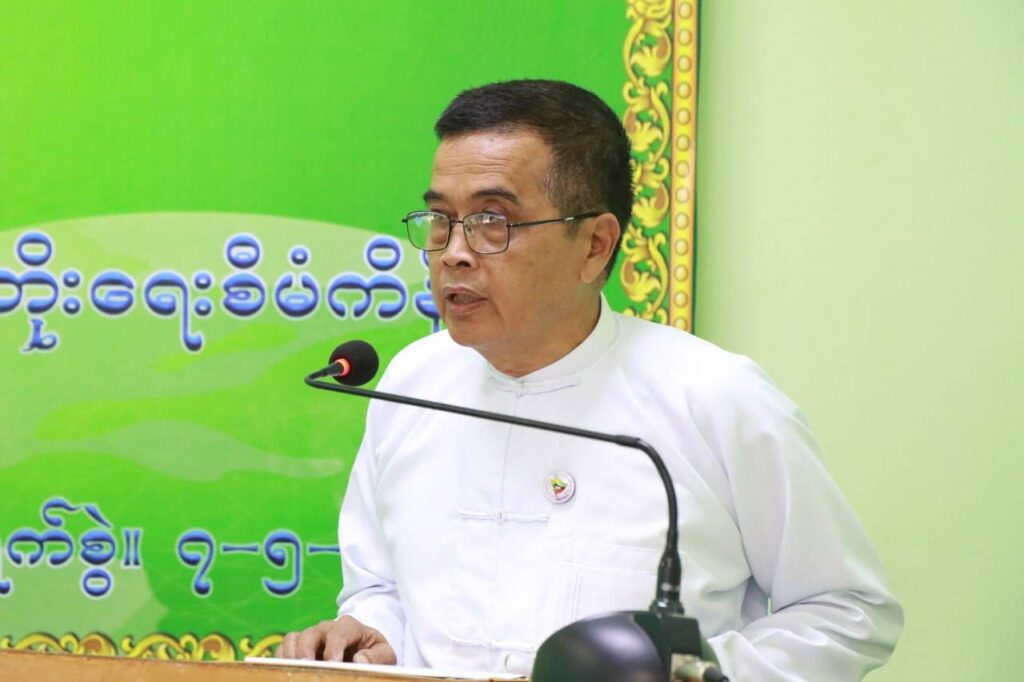 စစ်မှုထမ်းဟောင်းအဆင့်မြင့်အိမ်ရာ၌ စက်ချုပ်နည်းပညာသင်တန်း ဖွင့်ပွဲအခမ်းအနားတွင် လျှပ်စစ်၊ စွမ်းအင်၊ စက်မှုနှင့်လမ်းပန်ဆက်သွယ်ရ