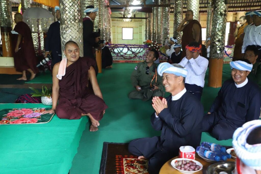 ပအိုဝ်ႏစွိုးခွိုꩻအစွိုꩻ(PNO)ပါတီ ဥက္ကဌ ဖြားတန်ခွန်စံလွင်တွမ်ႏအစွိုꩻ ထင်ႏရိုႏသေႏကန္တော့ꩻပူႏဇောႏလွေꩻ ဗွေႏဆရာႏတောႏ ဘဒ္ဒန္တစန္ဒိမ