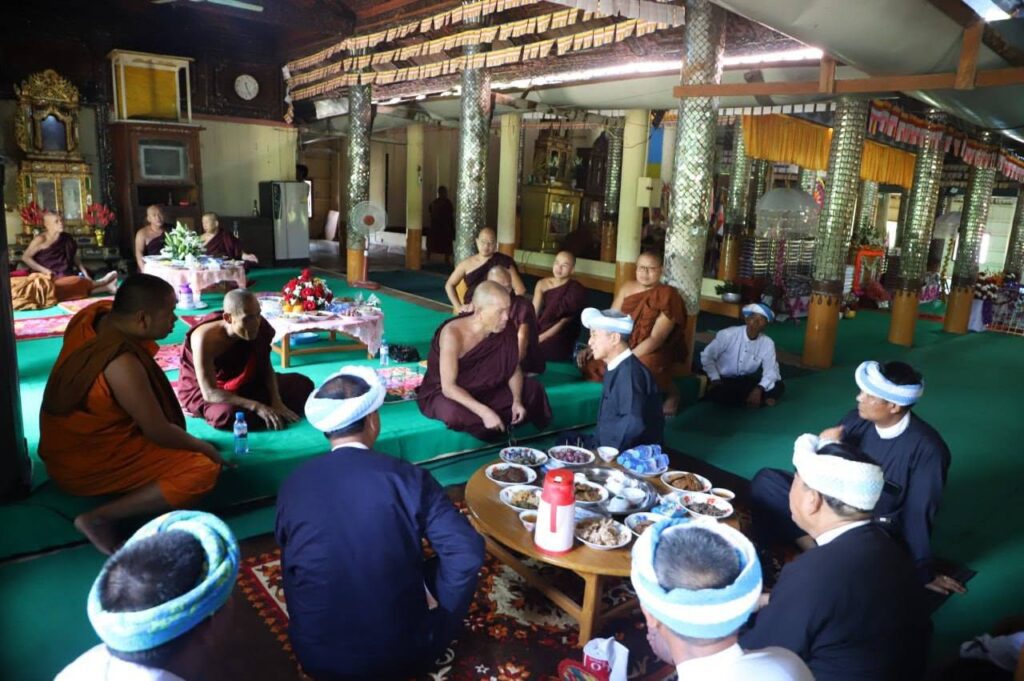 ပအိုဝ်ႏစွိုးခွိုꩻအစွိုꩻ(PNO)ပါတီ ဥက္ကဌ ဖြားတန်ခွန်စံလွင်တွမ်ႏအစွိုꩻ ထင်ႏရိုႏသေႏကန္တော့ꩻပူႏဇောႏလွေꩻ ဗွေႏဆရာႏတောႏ ဘဒ္ဒန္တစန္ဒိမ