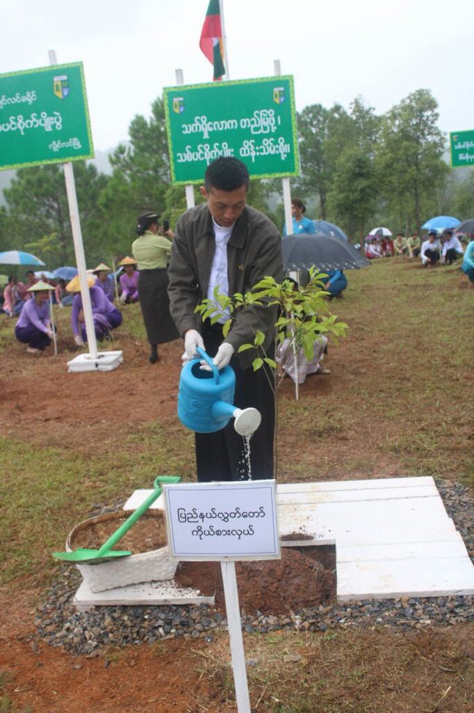 လွိုင်လင်ခရိုင်၊ ရတနာစည်တပ်ဦး စာသင်တိုက်၌၂ဝ၂၆ခုနှစ် မိုးရာသီ သစ်ပင်စိုက်ပျိုးပွဲအခမ်းနားကျင်းပ