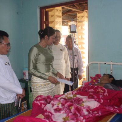 State Social Affairs Minister Daw Nan Khan Lu Inspects Health and Education Projects in Mongpan
