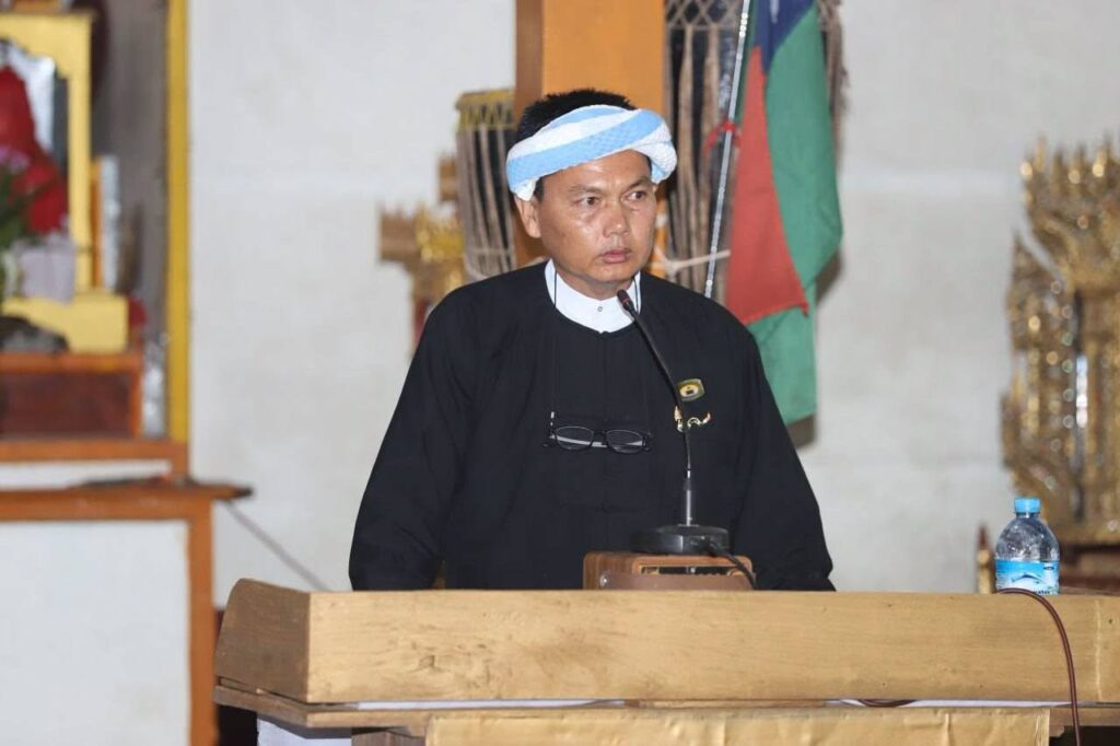 PNO) ပါတီအတွင်းရေးမှူးချုပ် ဦးခွန်သိန်းဖေနှင့်လွတ်တော်ကိုယ်စားလှယ်အဖွဲ့ ပင်လောင်း–ကလော–ရမဲသင်းနယ်စပ် အလောင်းတော်ပေါက်ဒေသရှိ ပ