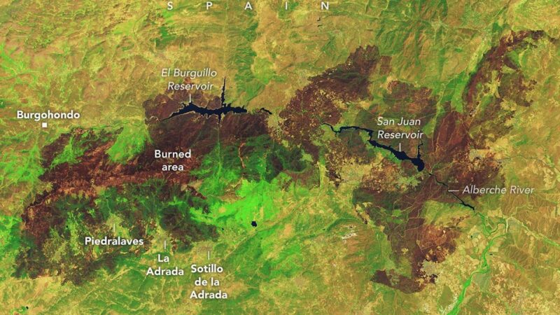 Worst Wildfires of the Year Scorch Europe, Seen in NASA Satellite Images